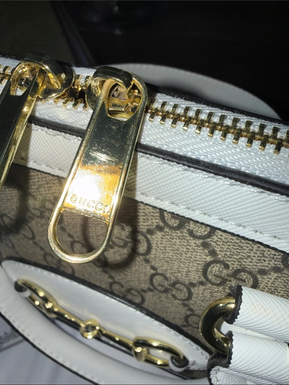 GUCCI Azalea Calfskin Mini Horsebit 1955 with the original paperwork box & dusty